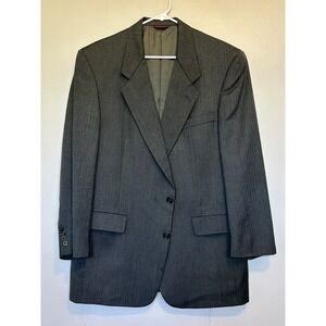 Hart Schaffner Marx Grey Tweed Wool Herringbone‎ 2 Button Blazer 43L Sport coat